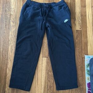 Nike Black Vintage Drawstring Sweatpants! Mens Large!